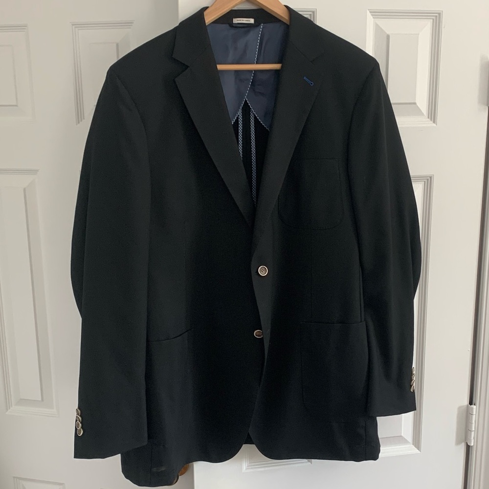 Peter Millar Black Wool 2/button Sport Coat